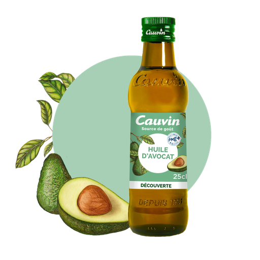 [3336590103362] CAUVIN Azeite virgem de abacate BIO 25 cl