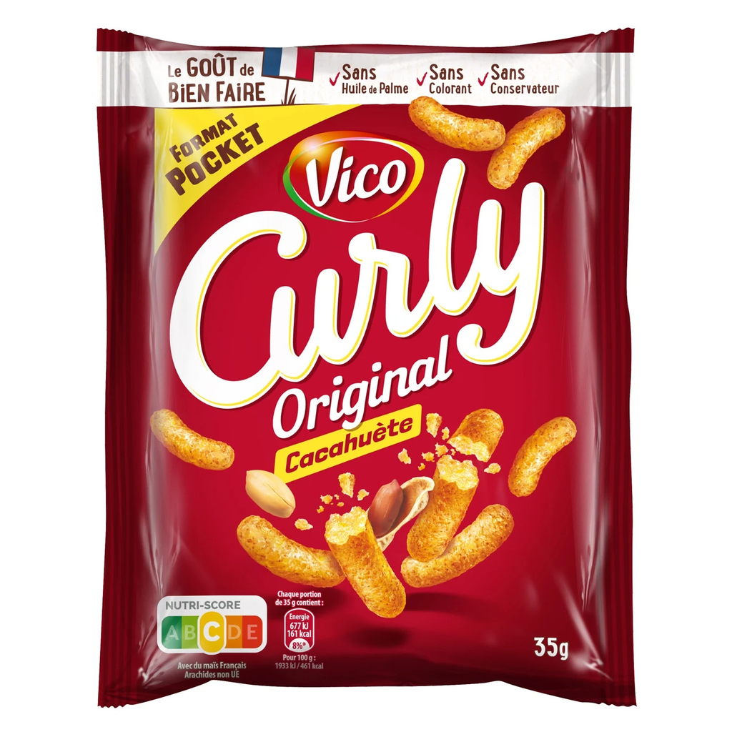 CURLY Original Peanut Puffed Biscuits 35 g