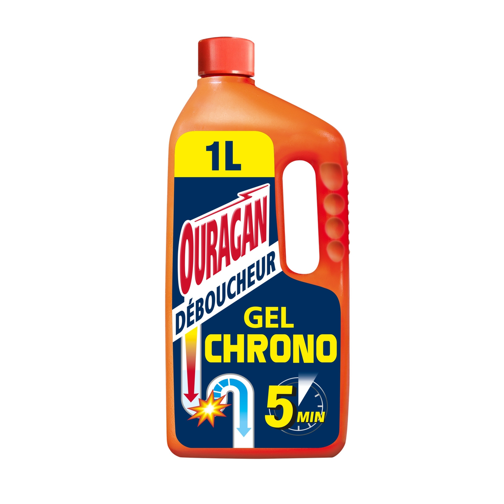 OURAGAN Gel desentupidor super concentrado chrono 5 minutos 1 L