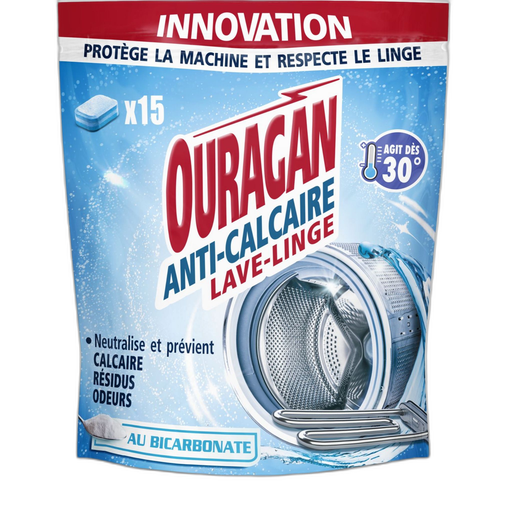 [3346027794797] OURAGAN Washing Machine Anti-Limescale with Bicarbonate 15 tablets
