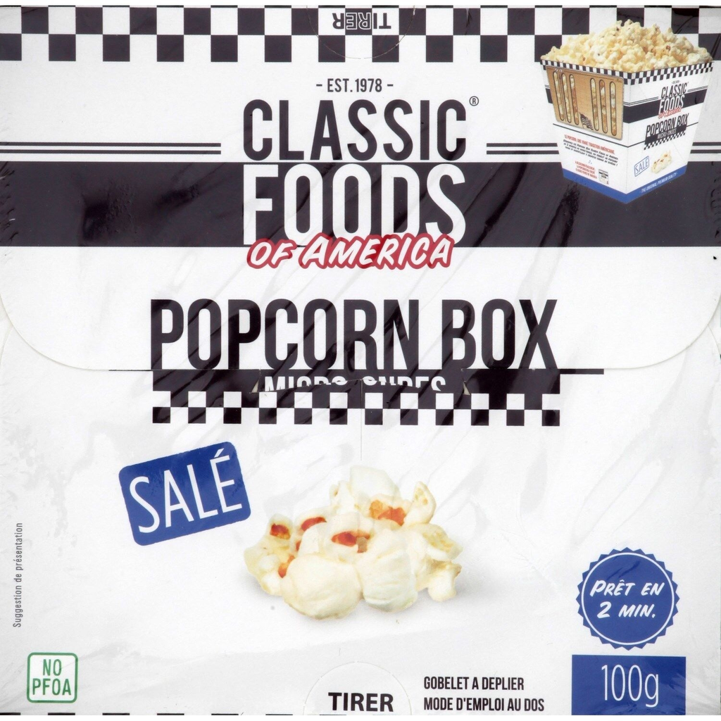 CLASSIC FOODS Salted Microwave Popcorn 100 g