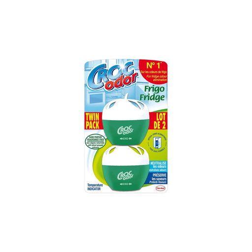 [3362290027509] CROC ODOR Desodorizante Para Frigorífico Sem Perfume 2 Peças