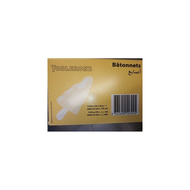 TOBLERONE Barra Chocolate Mel 20 x 66 g