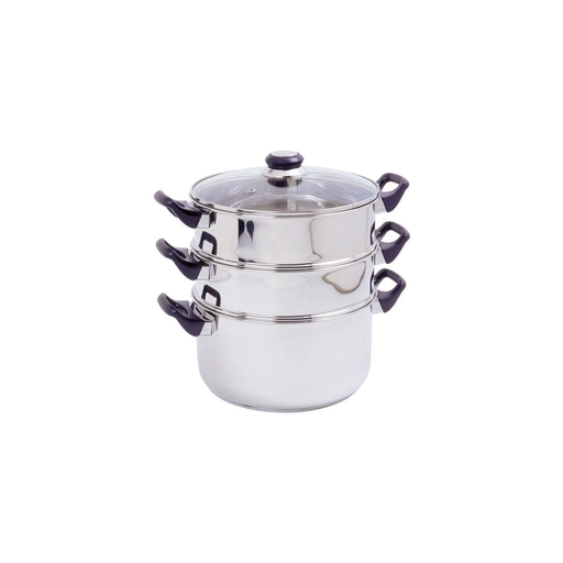 [3367305034435] CREALYS Ligne Essential Cuit vapeur inox 3 niveaux 24cm