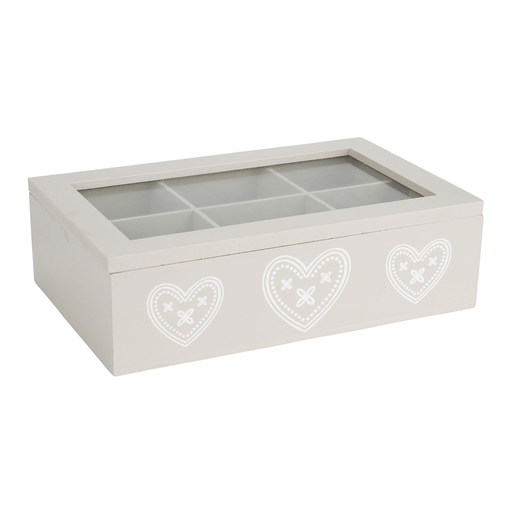 [3367305202780] DELYS BY VERCERAL Caja de Té Beige de Madera 24x16cm Romántica