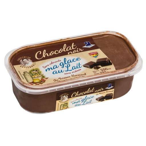 [3377792222239] AU FRISSON NORMAND Glace chocolat noir 395 g