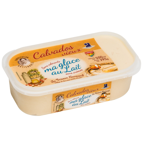 [3377792222345] AU FRISSON NORMAND Old Calvados Ice Cream 395 g