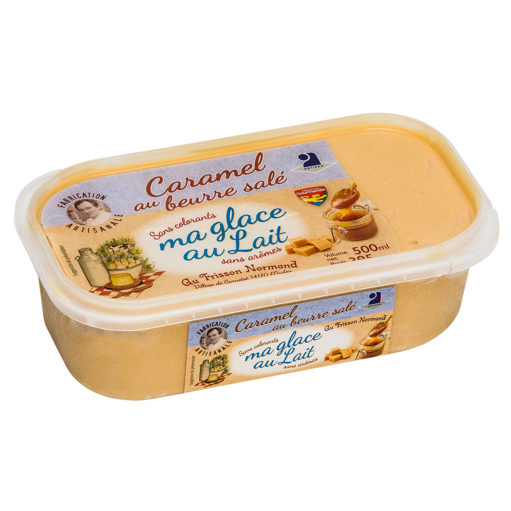AU FRISSON NORMAND Helado de Caramelo Salado 395 g