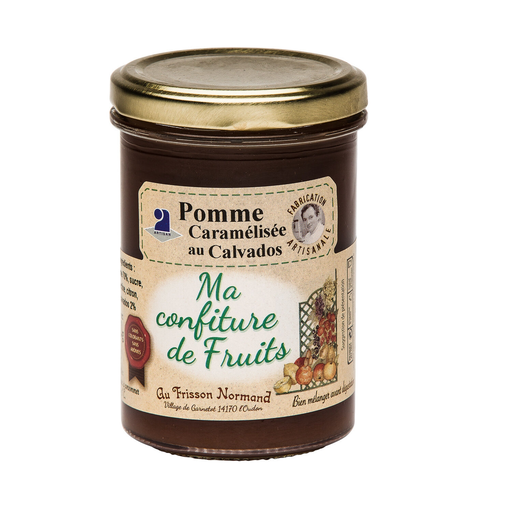 [3377793100000] AU FRISSON NORMAND Confiture pomme calvados 230 g