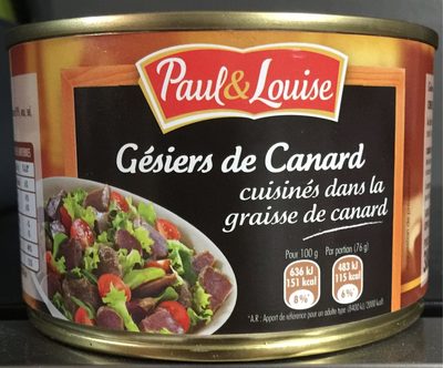 1/2.Gesier Canard Cuisine 380G Paul & Louise