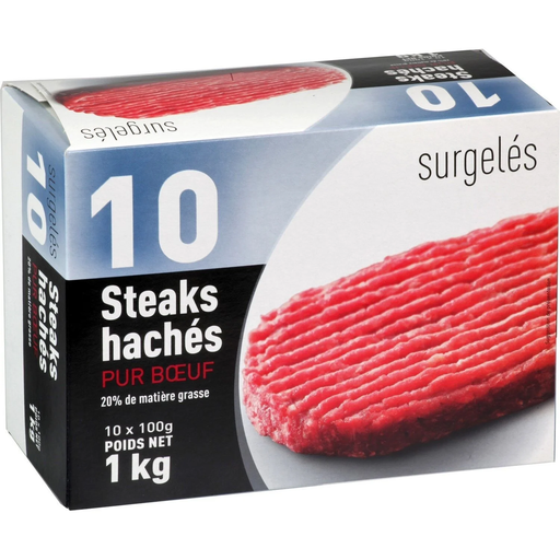 [3381590001071] Steak haché pur bœuf 20% MG 100 g