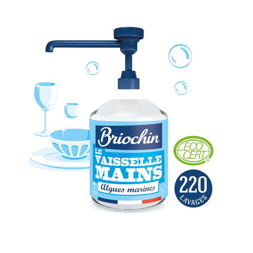 [3383482295810] BRIOCHIN Detergente Loiça e Mãos sabão preto e algas marinhas 500 ml