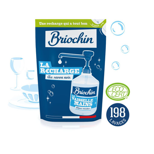 [3383482295827] BRIOCHIN Recarga lavavajillas y manos Ecocert jabón negro 450 ml