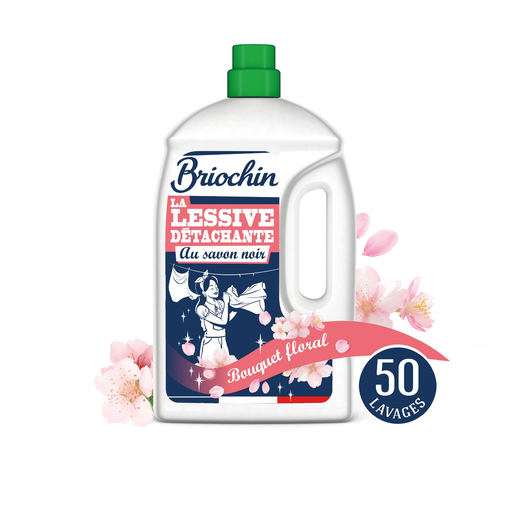 [3383482304468] BRIOCHIN Detergente Líquido Tira-nódoas Sabão Preto Bouquet Floral 2,27 L