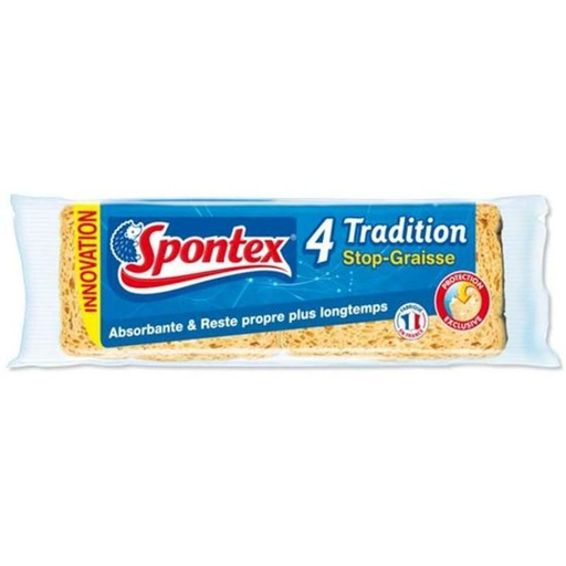 [3384120200166] SPONTEX Esponja Tradicional Esfregão X4