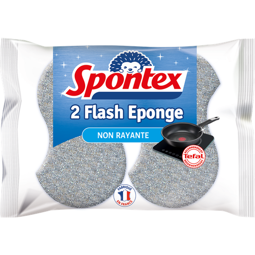 [3384120318007] SPONTEX Esponjas de Esfregão Anti-Riscos Flash, lote de 2