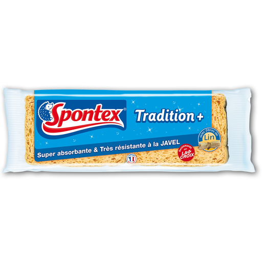 [3384120400306] SPONTEX Tradition Super Absorbent Vegetable Sponges, pack of 2