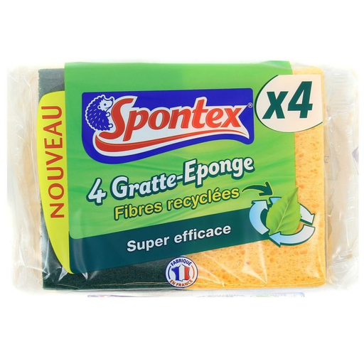 [3384126001224] SPONTEX Recycled Fibre Combination X4