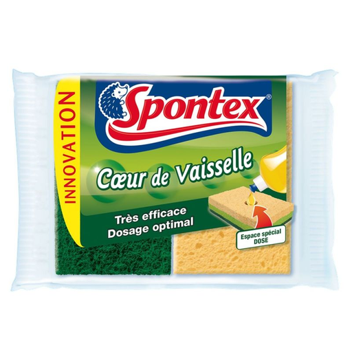 [3384129201683] SPONTEX Esponjas Coeur Vaisselle x2