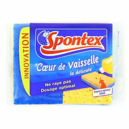 [3384129201690] SPONTEX Esponjas Coeur Vaisselle x2