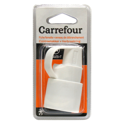 [3390500135768] CARREFOUR Fiche femelle 16A+T avec anneau de débranchement 16A
