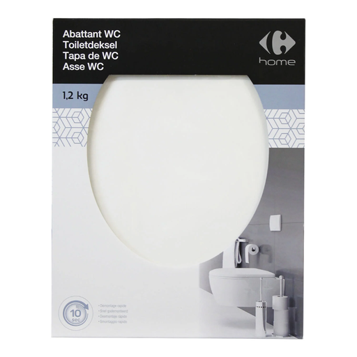 [3390500690793] CARREFOUR Assento Sanitário branco polipropileno HOME l'abattant