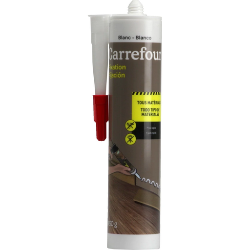 [3390504913553] CARREFOUR Mastic fixation tous matériaux 450 g