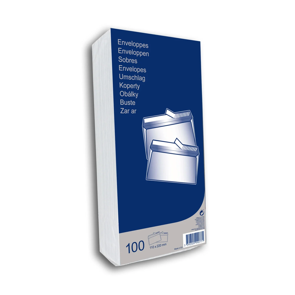CARREFOUR Envelopes no window 11 x 22cm x100