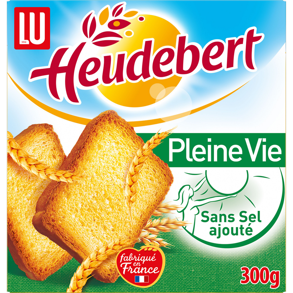 HEUDEBERT Biscotes Pleine vie Sin sal añadida 300 g