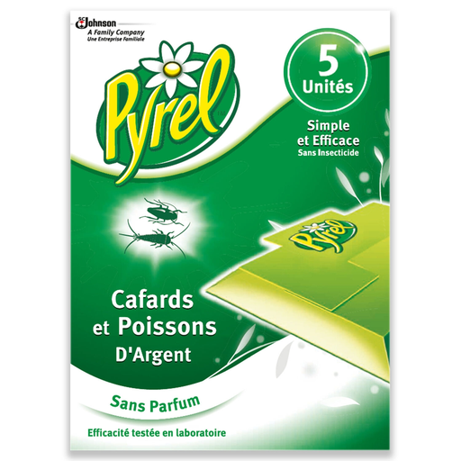 [3396670304041] PYREL Anti-Rampants Cafards Et Poisson D'Argent, la boite de 5 pièges