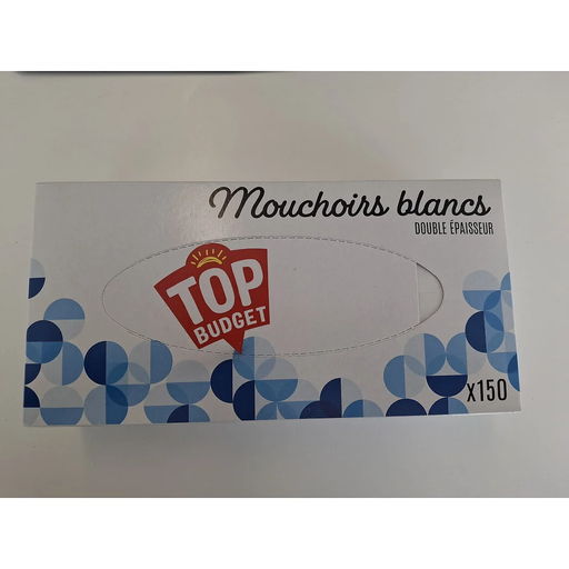 [3410280009964] TOP BUDGET White Tissues 2-Ply 150
