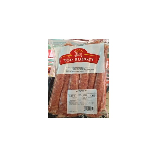 [3410280024493] TOP BUDGET Chipolata Sausages 20 units 1 kg