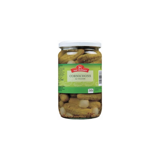 [3410280026763] TOP BUDGET Pepinillos en vinagre 360 g