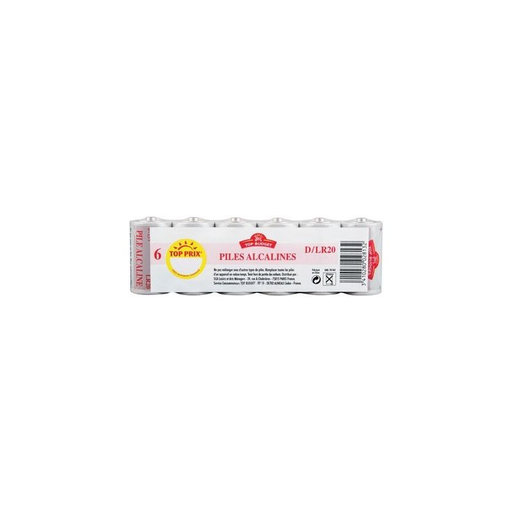 [3410280028132] TOP BUDGET Alkaline Batteries LR20 D 1.5V x6