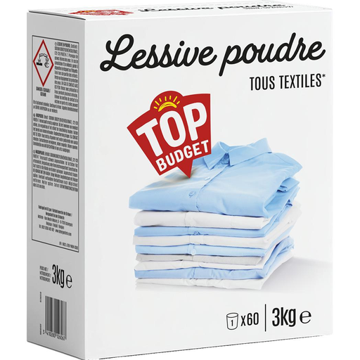 [3410280126067] TOP BUDGET Powder detergent for all fabrics 3 kg