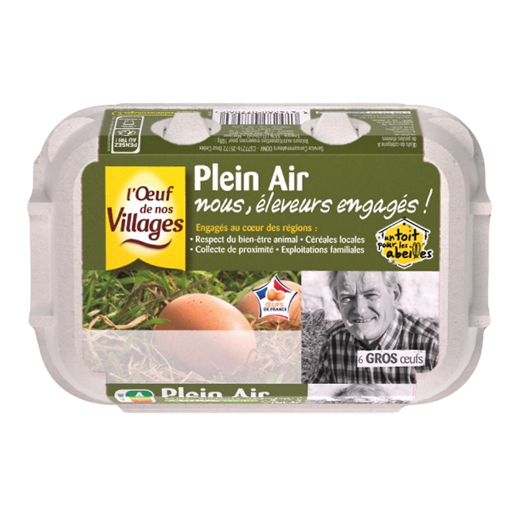 L'OEUF DE NOS VILLAGES Free-range eggs 6 pieces