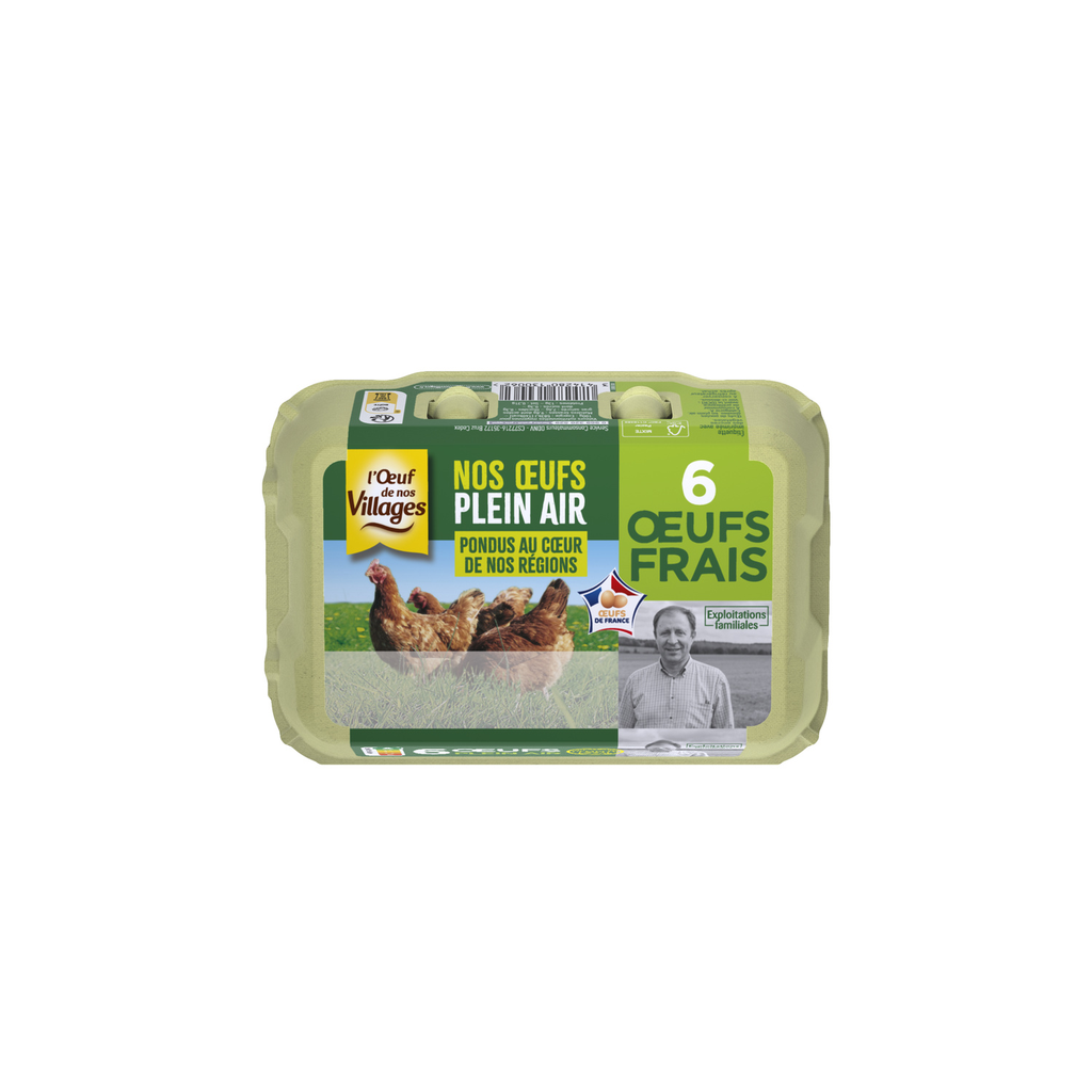 L'OEUF DE NOS VILLAGES Free-range eggs 6-pack