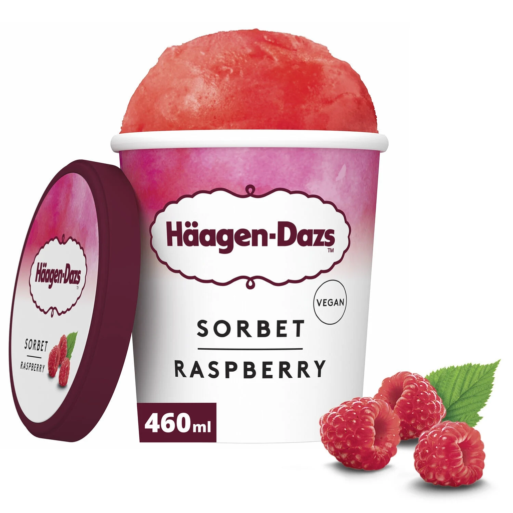 HAAGEN-DAZS Sorbete de frambuesa 408 g