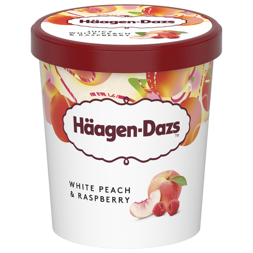 [3415587141713] HAAGEN-DAZS Glace pêche framboise 400 g