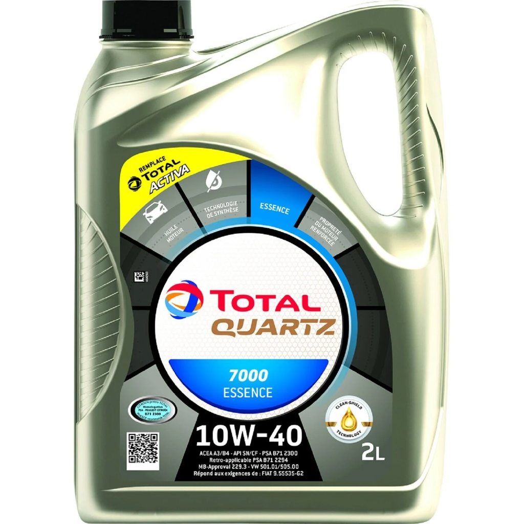 TOTAL Huile Moteur Quartz 7000 Essence 10W-40 2L