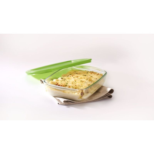 [3426470020183] PYREX Square Glass Dish with Lid 1 L