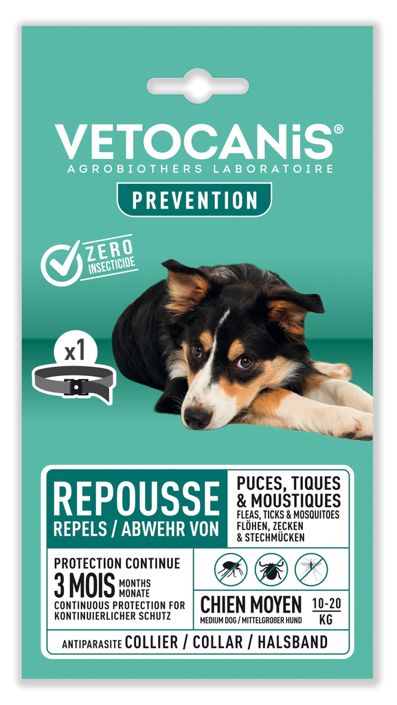 VETOCANIS Insect Repellent Collar for Medium Dogs 60 cm