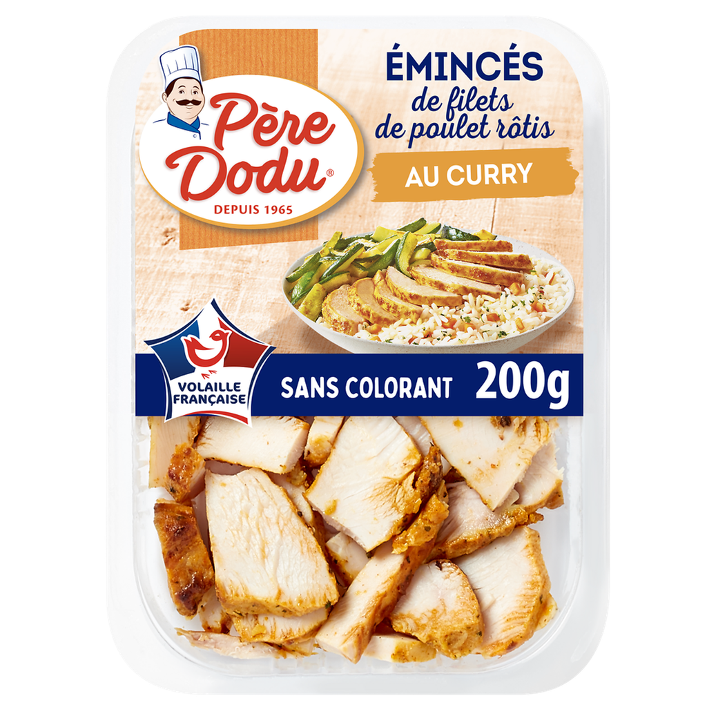 PERE DODU Tiras de peito de frango ao caril 200 g