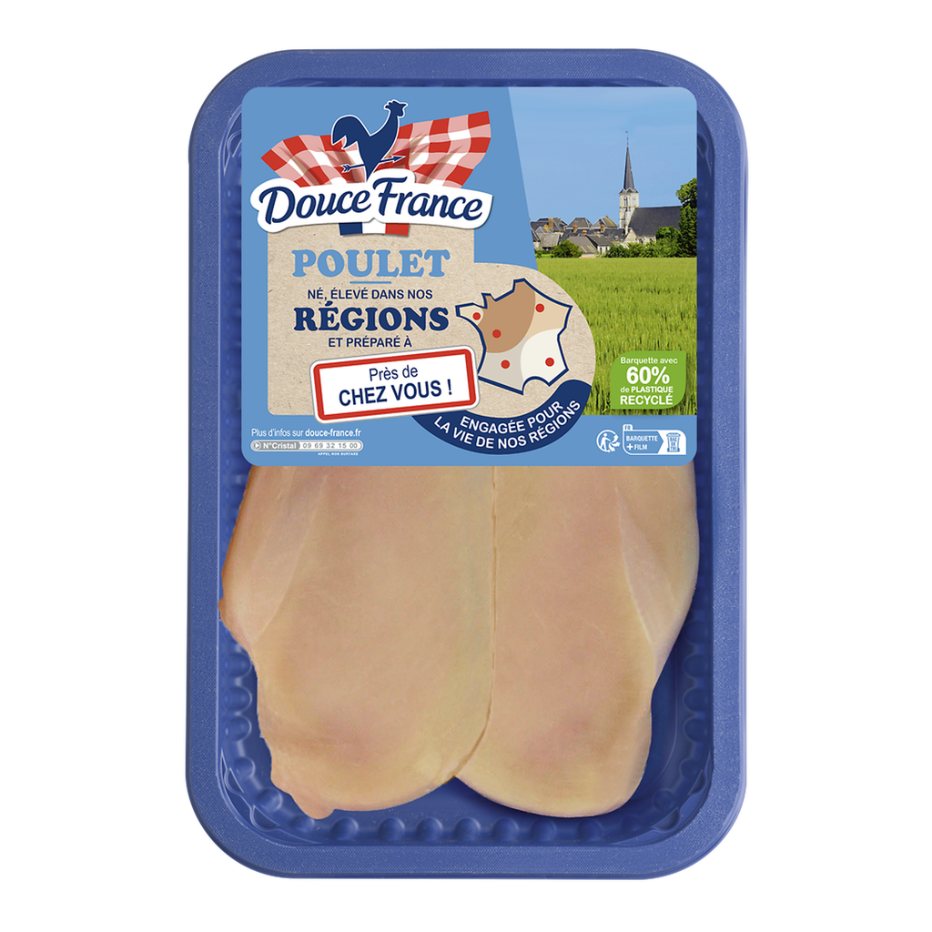 DOUCE FRANCE Filet de poulet blanc, 2 pièces 300 g