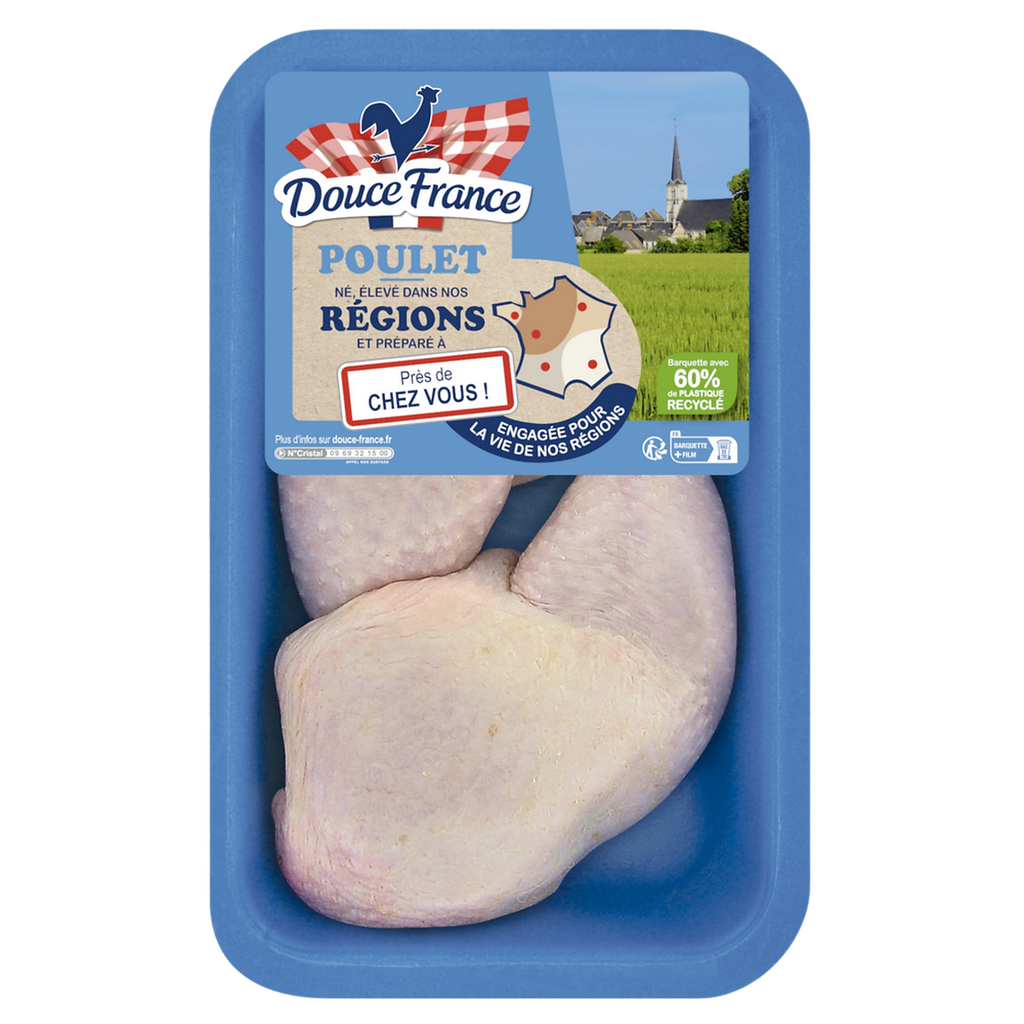 DOUCE FRANCE Coxa de frango branco desarticulada, 2 peças 500 g