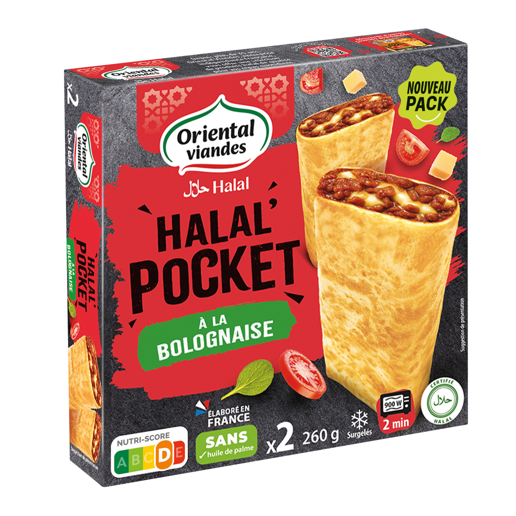 ORIENTAL VIANDES Halal pocket boloñesa 2 piezas 130 g