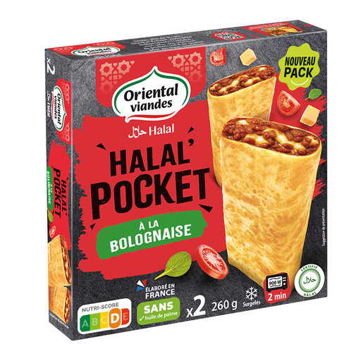 [3436590082091] ORIENTAL VIANDES Halal pocket boloñesa 2 piezas 130 g