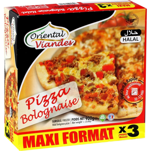 [3436598134624] ORIENTAL VIANDES Pizza halal Bolognaise 300 g