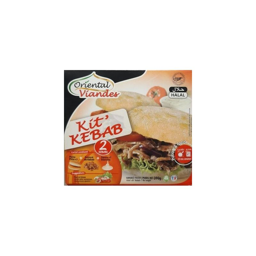 [3436598136000] ORIENTAL VIANDE Kit Kebab Congelado Halal 2 Panes 390 g