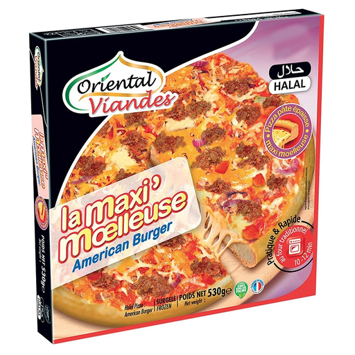 [3436598136048] ORIENTAL VIANDES Pizza halal American Burger 530 g